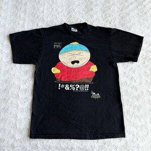 Vintage South Park Shirt Tee Mens Large Eric Cartman Swearing Promo Funny Tultex